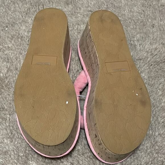 Veronica Beard Thong Platform Wedge Pink Suede 8.5 - Picture 7 of 10